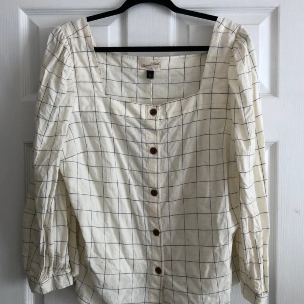 Universal Thread Plaid Cotton Top